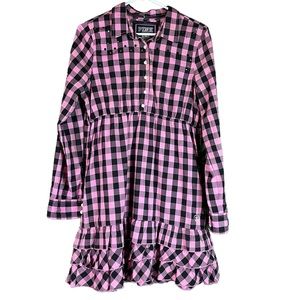 PINK Victoria’s Secret Plaid Flannel Ruffle Dress